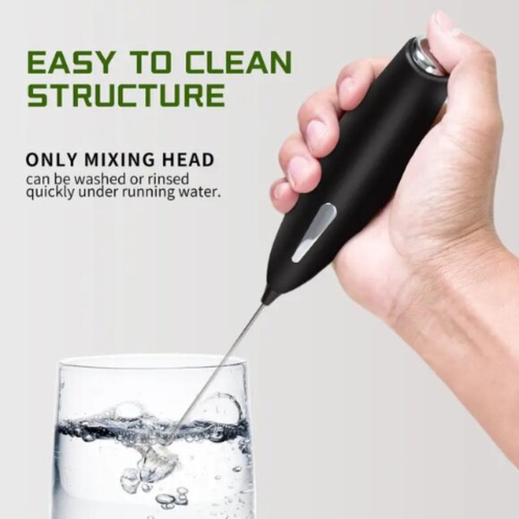 Powerful 10000 RPM Handheld Electric Milk Frother Drink Mixer Battery Operated - Picture 6 of 10